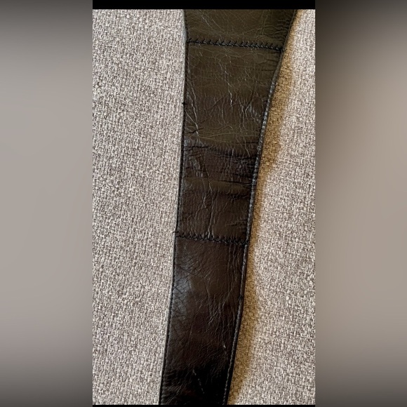 Vintage Suede Black Belt with Silver Buckle - handmade - Picture 12 of 12